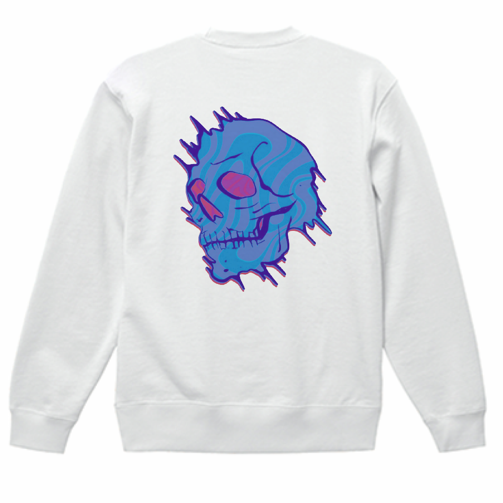 Skullスウェット White